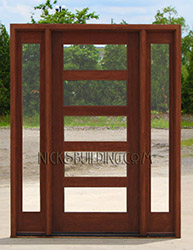 craftsman door and sidelights AC501 Clear Glass