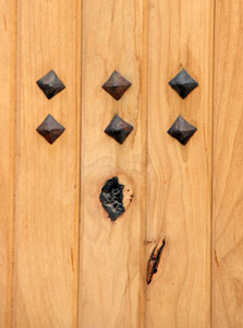 rustic single door closeup