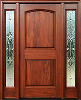 Mahogany Exterior Doors with Sidelights pre-finished