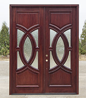 Clearance exterior double doors with rain glass