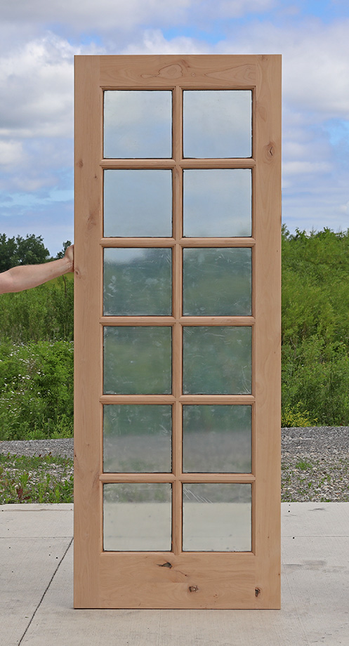 12 lite knotty alder exterior door