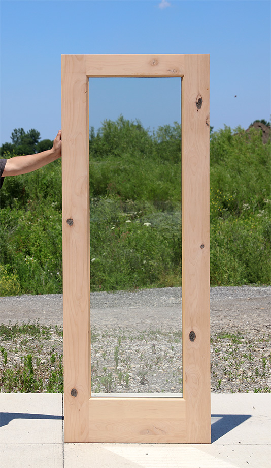 full lite knotty alder exterior door in 2'6"x6'8"