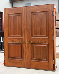 copper double door Mahogany inside view