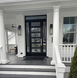 Exterior Shaker Doors with Black Finish
