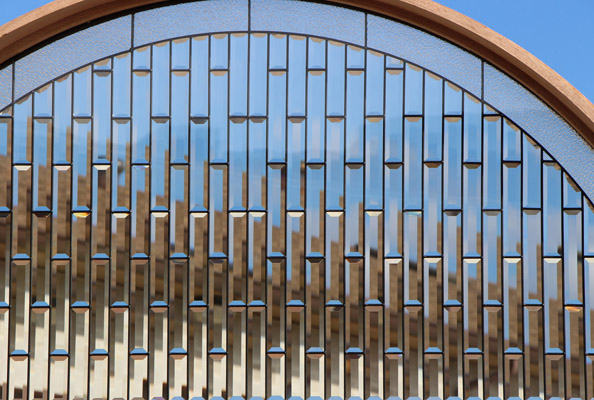 Arched Transom Window Closeup