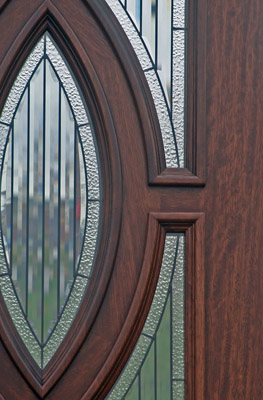 Olympus door closeup photo