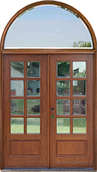 N-8Lite Double Doors with Clear Beveled Glass