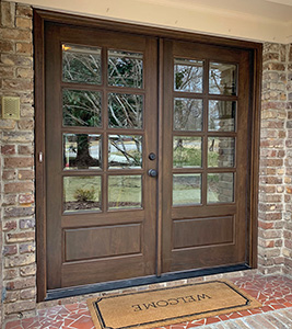 8 Lite Mahogany Double Doors