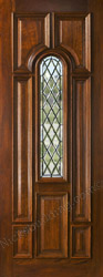 Model 525 Exterior Mahogany Door with Gothic Gothic Glass Chateau