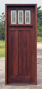 Craftsman Style Doors in 8' 0" with Art Glass
