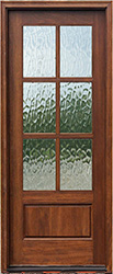 6 LITE MAHOGANY DOOR RAIN GLASS