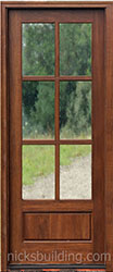 6 LITE MAHOGANY DOORS SEEDY GLASS