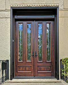 Mahogany Double Doors in Chicago Model N-101 Iron Classic