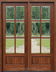 6 Lite Exterior Double Doors