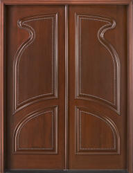 Carved Exterior Mahogany Double Door the Innsbruck