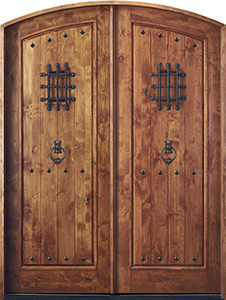 The Tuscan arch to double doors