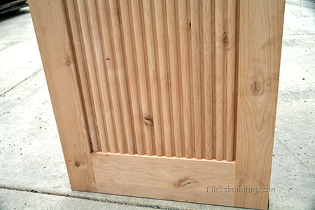 Rustic Wood Doors with Fluted Panel