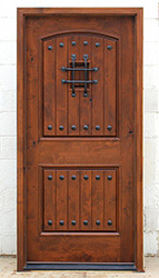 SW-83 Rustic Exterior door with V-groove panels and Speakeasy