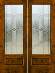 rustic sw250 patio doors with obscured builder glass and zinc caming