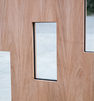 Custom Round Top Replacement Door Closeup windows